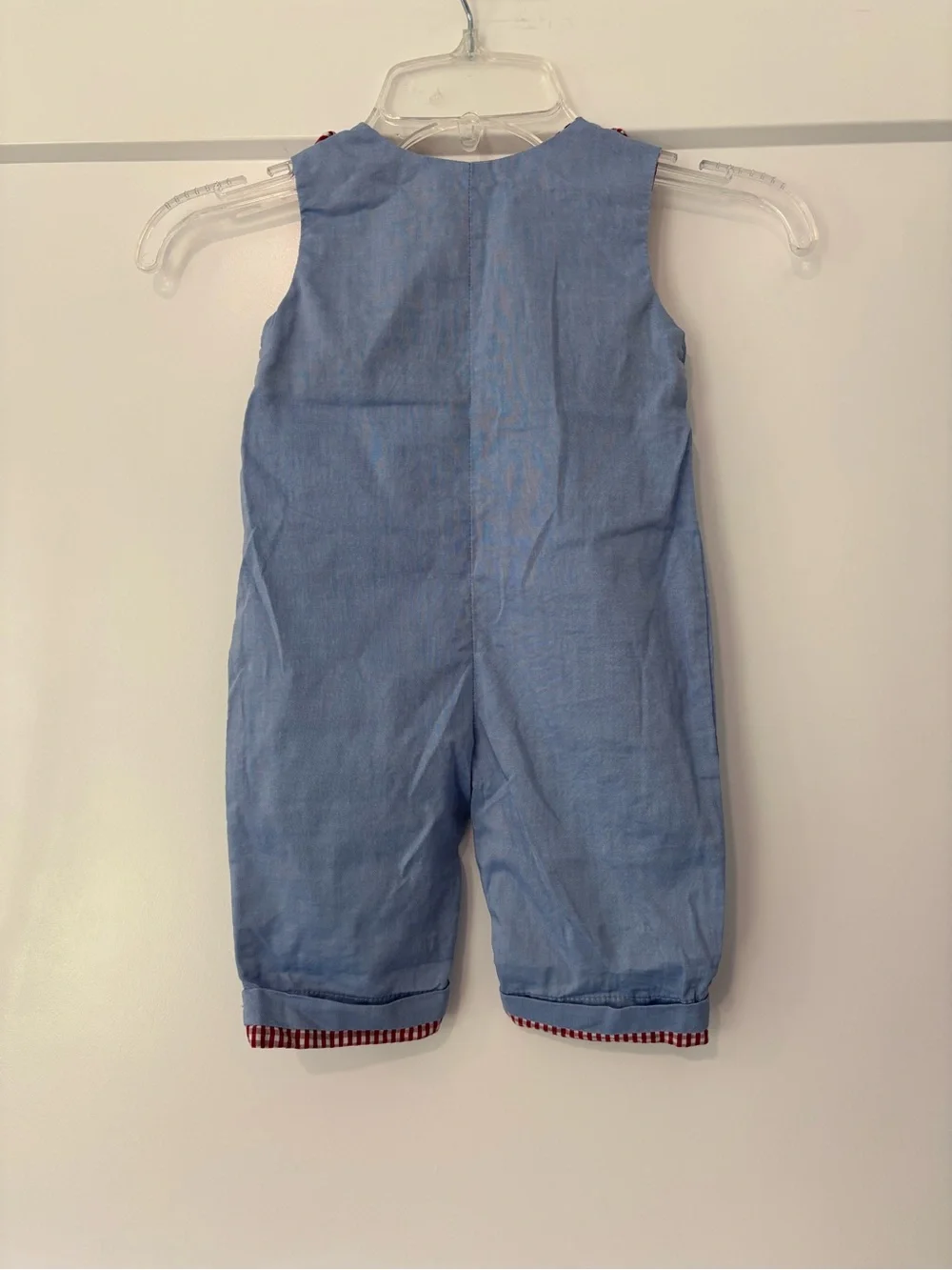 Lil Cactus Santa’s Sleigh Smocked Jon Jon Romper Longall 3/6 months